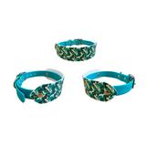 Teal Marble - Patterned Collar